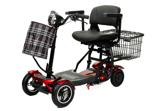 Faltbarer Elektro-Scooter mit Sitz & Korb, 25 km Reichweite