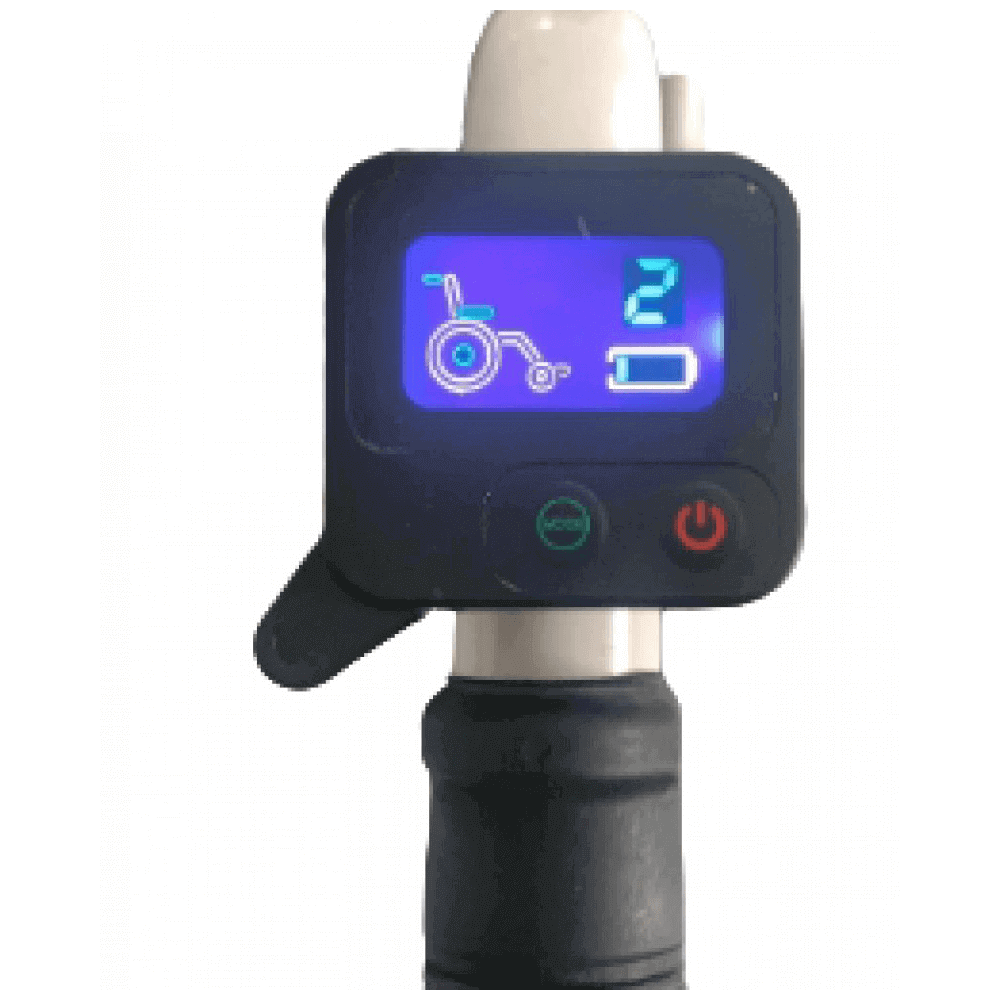 Scaun cu rotile electric confortabil cu control pentru însoțitor, pliabil