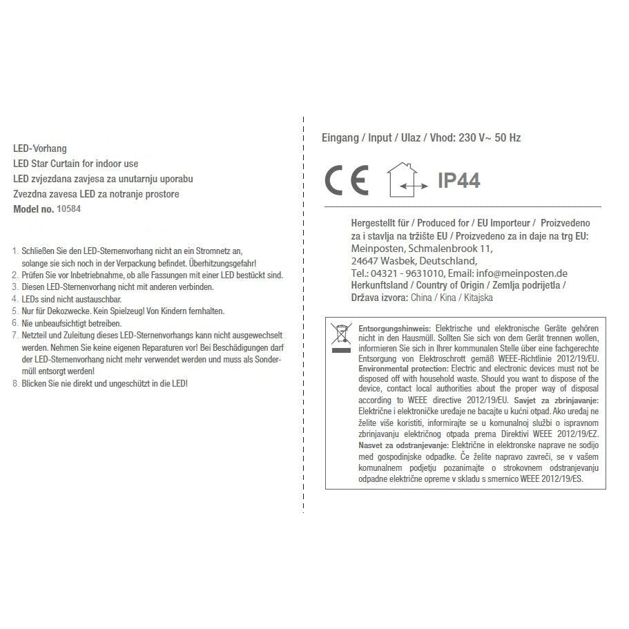 Lumina Stellar Sternenvorhang - 138 LED 1,35 W 2,2 m