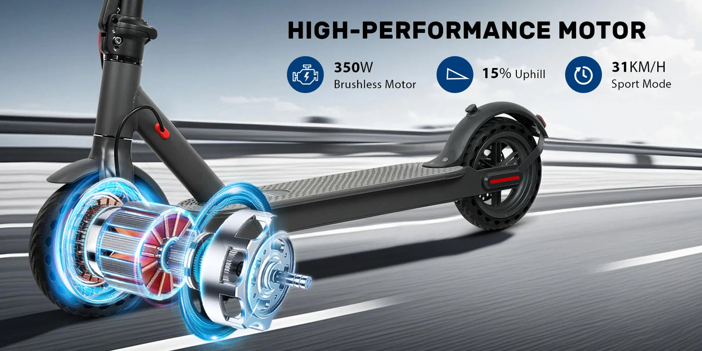 AOVOPRO Upgrate Smart App E-Scooter - Kapazität 7.8/10.5Ah, Leistung 350W/500W, Reichweite 25-45 KM