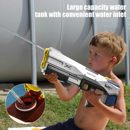 Wasserpistole 2025: Betuyoo Family Electric Water Gun 450ml 8-10m Range - 30Min Spray Fast Reload USB Charging Outdoor Summer Activity Collection