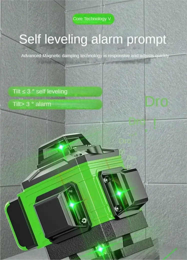 Laser-Wasserwaage 2025: 16/12 Lines 4D Laser Level Green SelfLeveling 360 Horizontal Vertical Super Powerful Collection
