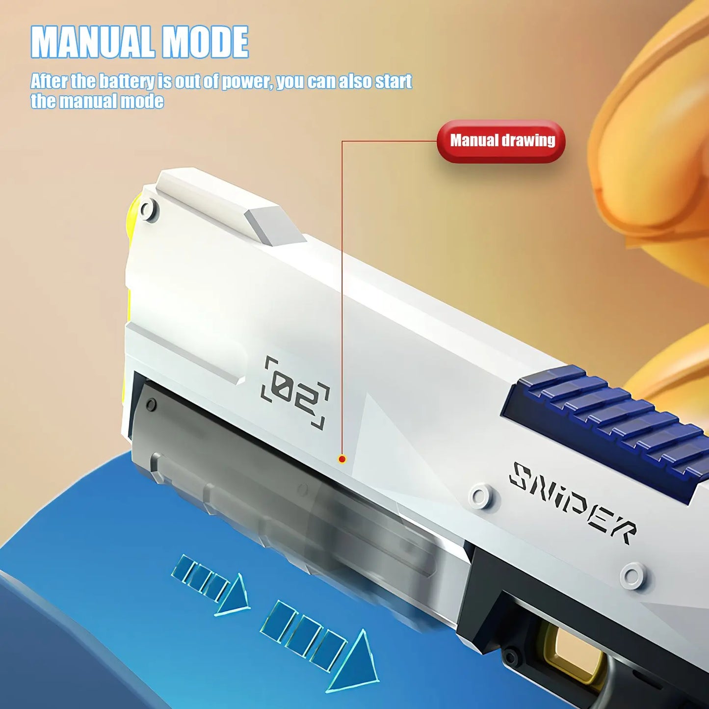 Wasserpistole 2025: Betuyoo Family Electric Water Gun 450ml 8-10m Range - 30Min Spray Fast Reload USB Charging Outdoor Summer Activity Collection