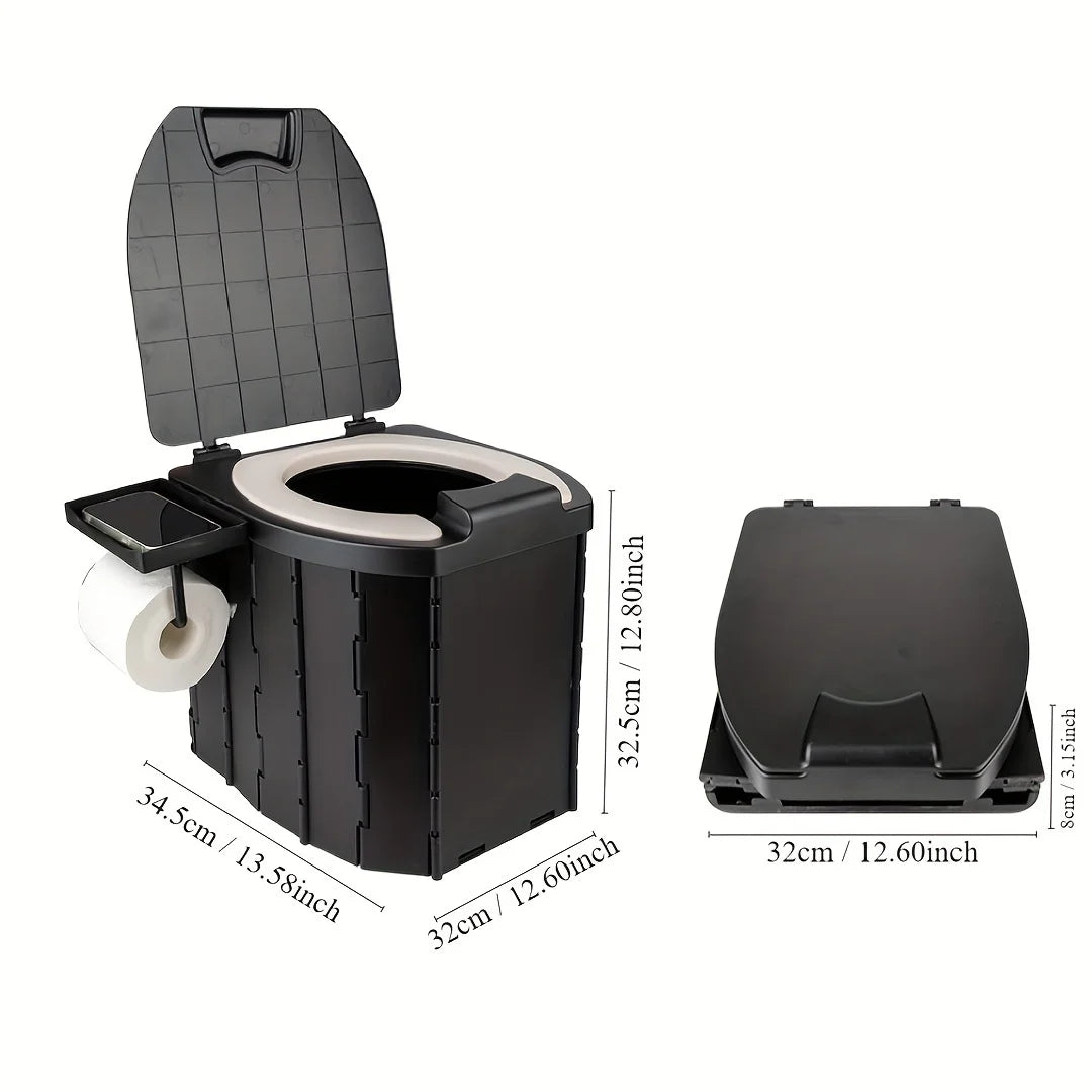 Camping-Toilette 2025: Folding Toilet Outdoor Closestool Portable Collapsible - AntiOdor Storage Box Car Toilet Adult SelfDriving Travel Emergency Collection