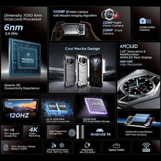 DOOGEE S200 Robustes 5G - 10100 mAh, 33W, 6,7 Zoll Display