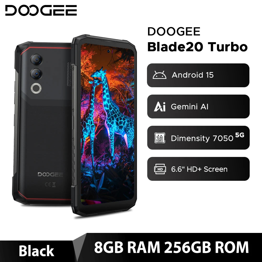 DOOGEE Blade20 Turbo Robustes 5G Smartphone - 10300 mAh, 33W, 6,6 Zoll