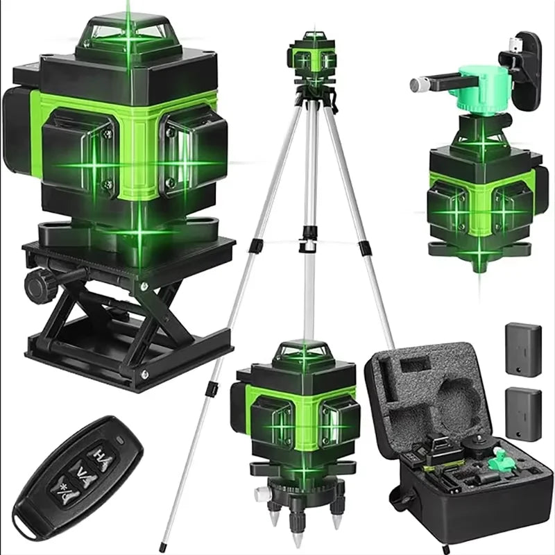 Laser-Wasserwaage 2025: 16/12 Lines 4D Laser Level Green SelfLeveling 360 Horizontal Vertical Super Powerful Collection