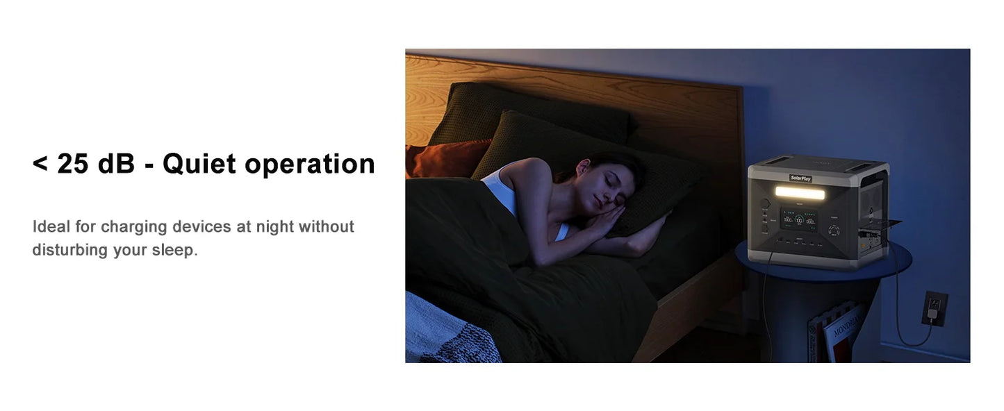 SOLARPLAY Stație de alimentare semi-solidică 2500W 2400W Accesorii pentru camping LiFePO4 Baterie de acasă Generator portabil de energie externă SUA UE