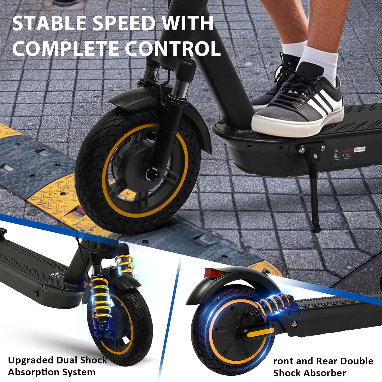 AOVOPRO Upgrate Smart App E-Scooter - Kapazität 7.8/10.5Ah, Leistung 350W/500W, Reichweite 25-45 KM