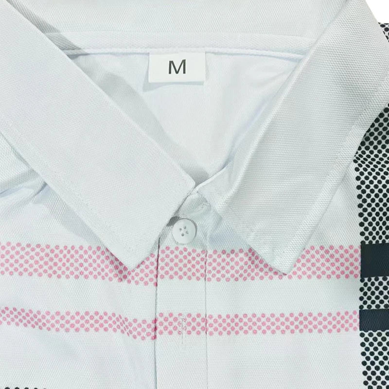 DINGSHITECN Polo Gepunktet - Polyester Kurzarm M L