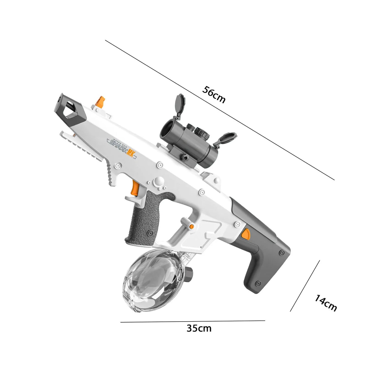 Wasserpistole 2025: Betuyoo Family Electric Water Gun 450ml 8-10m Range - 30Min Spray Fast Reload USB Charging Outdoor Summer Activity Collection