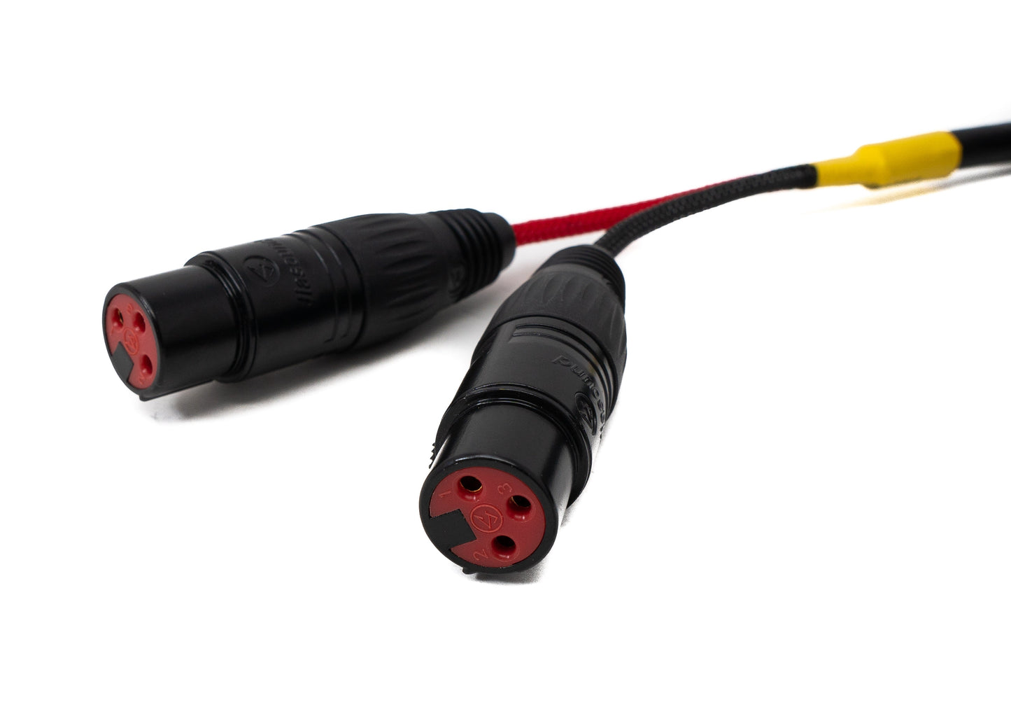 SYSTEM-S Audio Kabel 10 m XLR 3 polig 2x Stecker zu 2x Buchse AUX in Schwarz