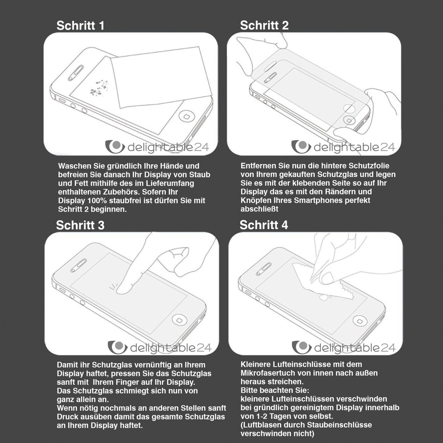 NALIA Schutzglas für Huawei Honor 7, 9H Full Cover Displayschutz Tempered Glass