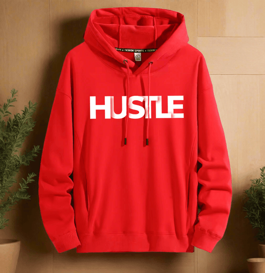 HUSTLE Art ,Winter plush hoodie warm and stylish