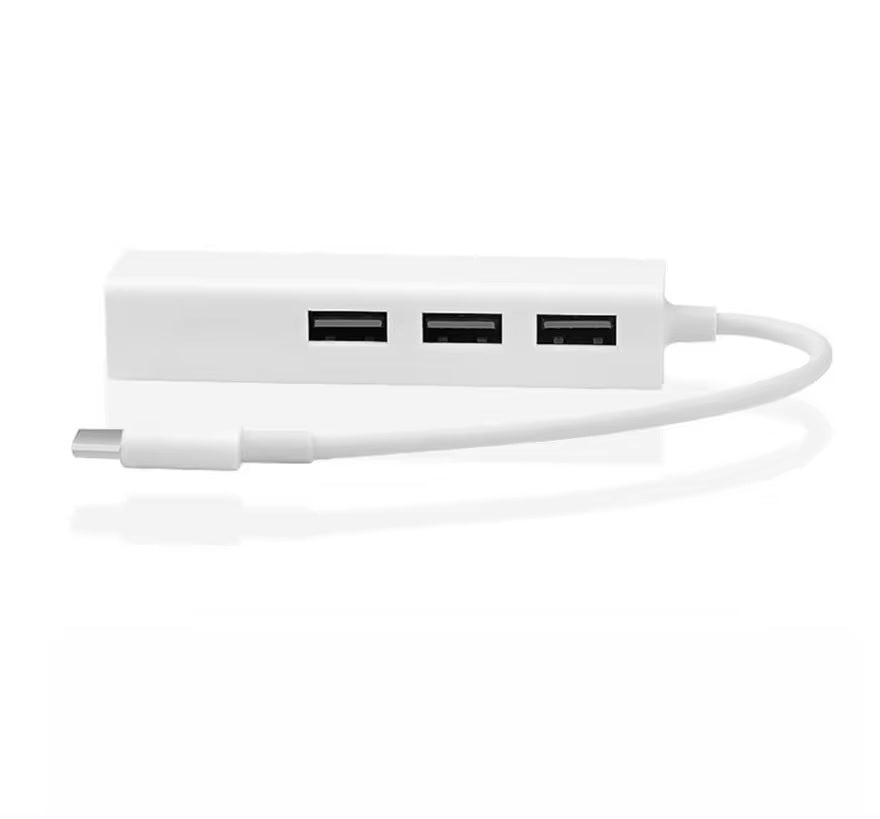 Adaptor DREIKS USB A RJ45 Ethernet - 3x porturi USB A, 10/100 Mbps, conectare și utilizare imediată
