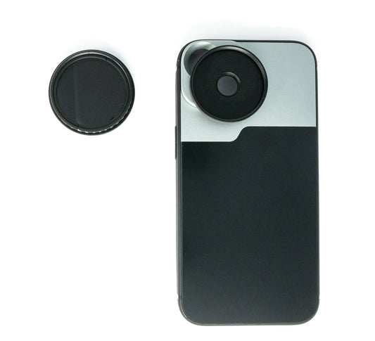 SYSTEM-S ND Vario Filter 37 mm 2 bis 4000 Neutraldichte mit Hülle für iPhone 13