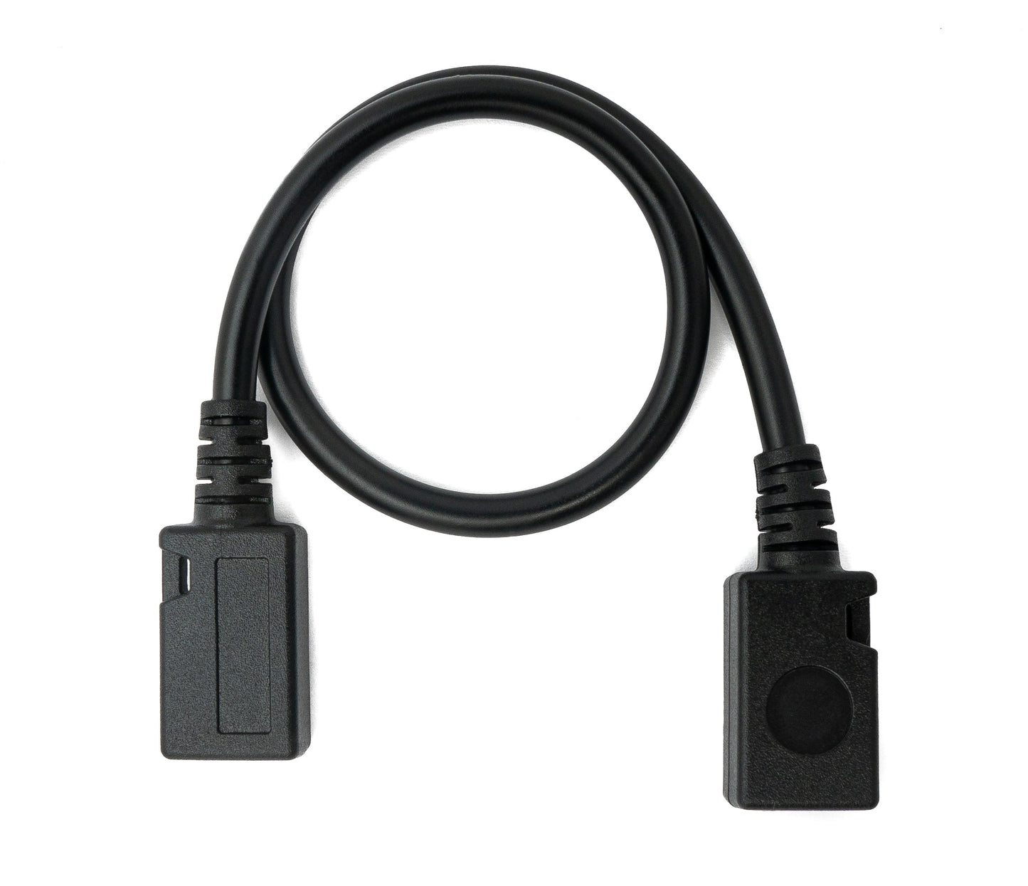 SYSTEM-S USB 2.0 Kabel 27 cm Micro B Buchse zu Buchse in Schwarz
