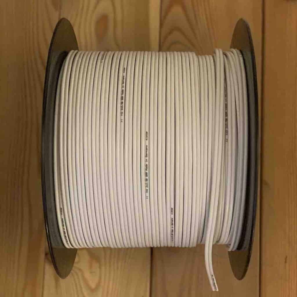 Lautsprecherkabel Weiß 2×2,5mm² / Meterware