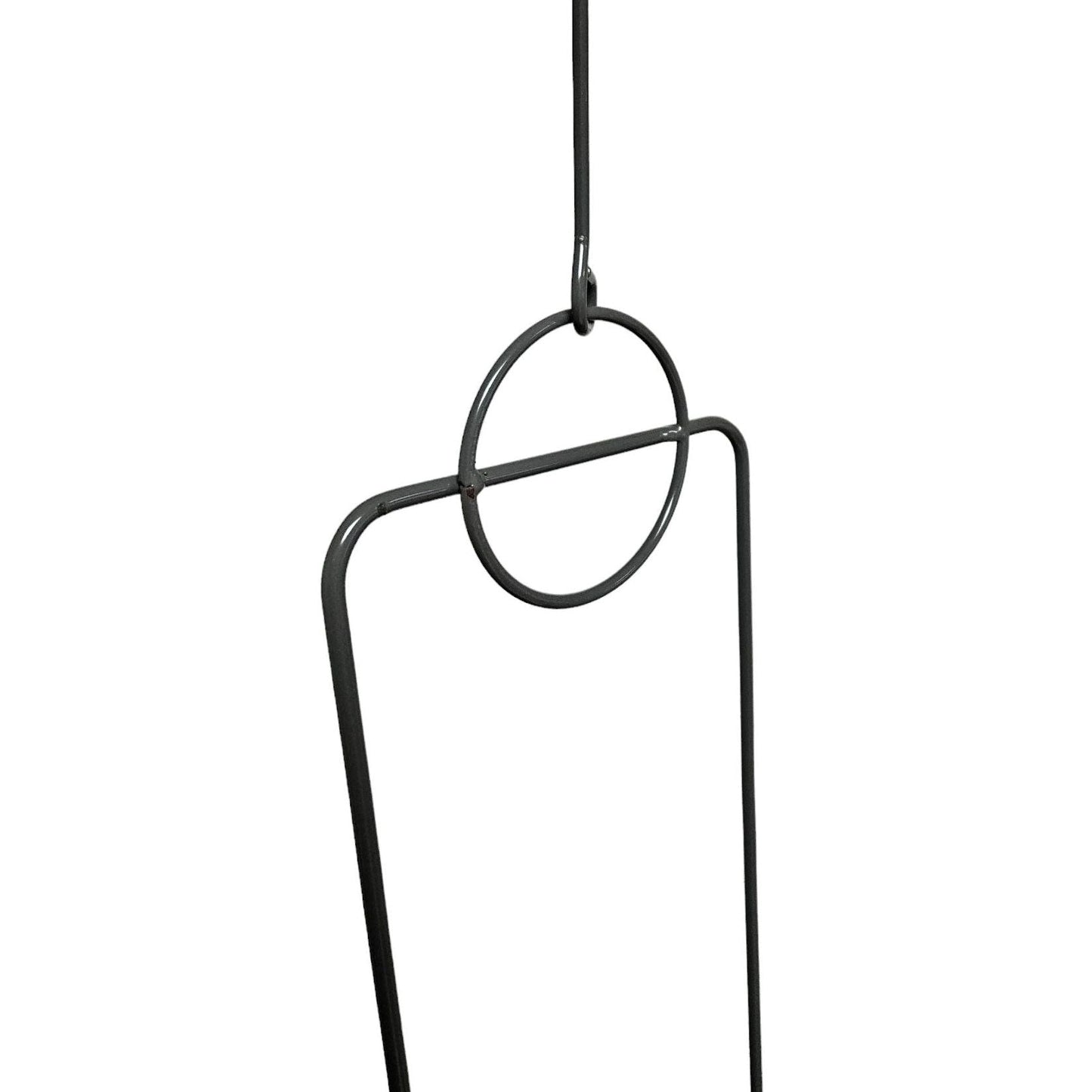 Blumenampel Metall Grau - Höhe 90 cm, Topf Durchmesser 12 cm, Gewicht 500 g