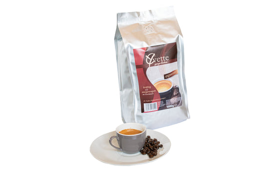 Yvette Ganze Bohne Espresso - Kräftige Arabica Robusta Mischung - 1 Kg Vollautomat Geeignet
