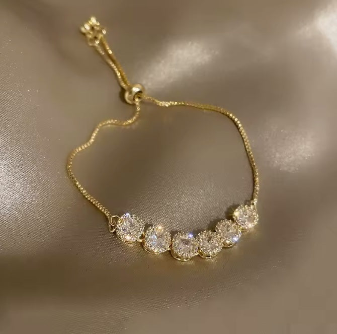 Brățară din oțel inoxidabil cu diamante, mărime unică