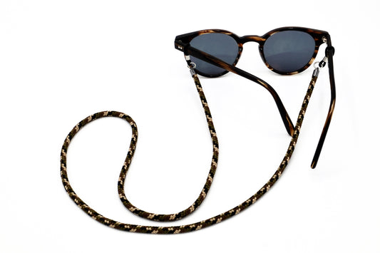 Brillenband 4mm Camouflage Beige