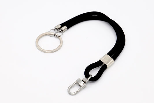 Schlüsselanhänger mit Karabiner Schwarz