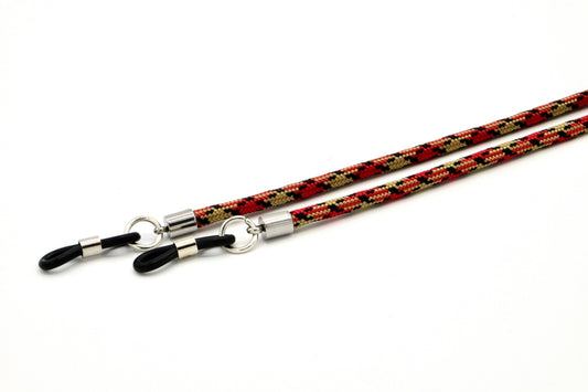 Brillenband 3,8mm Camouflage Rot Beige