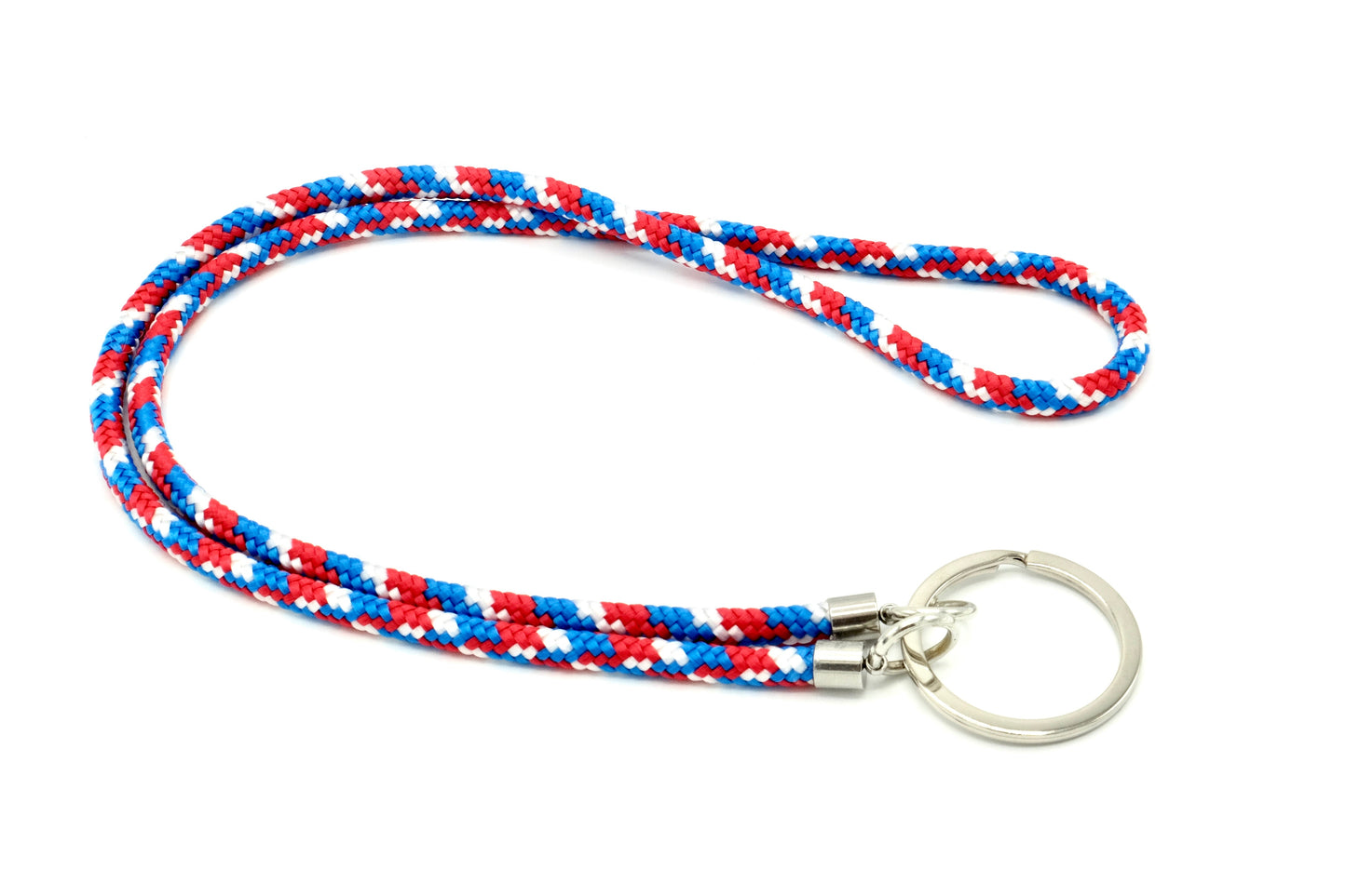 Schlüsselband Rot/Blau/Weiss