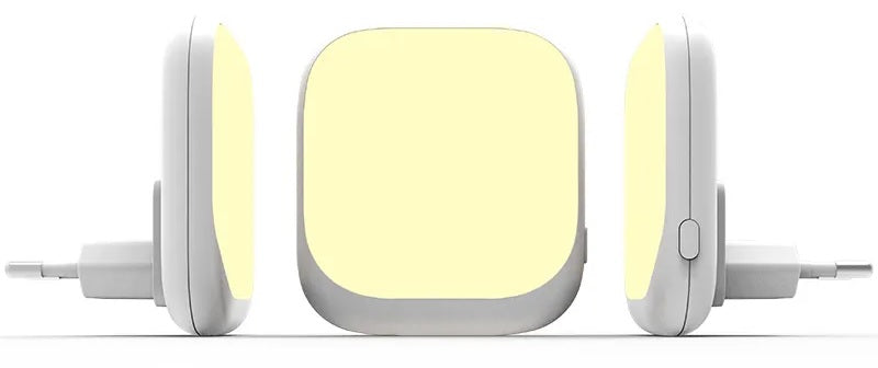 Senzor de amurg cu priză DREIKS - Putere 0,5 W, 20 Lm, Pachet compact de 2