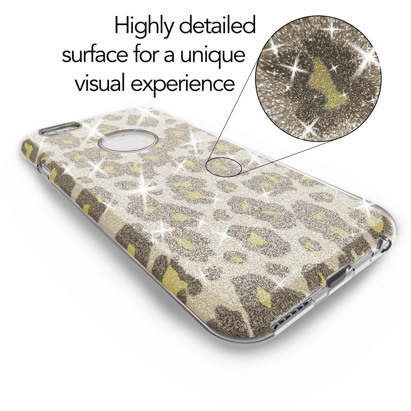 NALIA IPhone 6 6S Hülle Glitzer Leopard - Größe Passend Für IPhone 6/6S, Material Silikon TPU, Dünn
