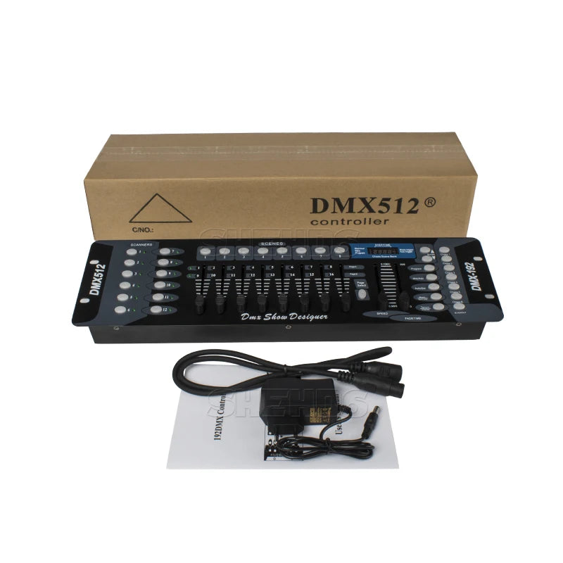 Controler DMX SHEHDS 1024/consolă 192 pentru iluminare Par, lumină cu cap mobil, standard internațional, DJ, discotecă, nunți, concerte