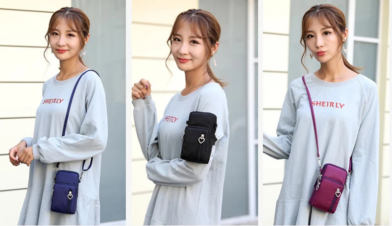 Crossbody Taschen Frauen 2025 - Wasserdicht Nylon Multifunktion Casual - Kleine Tasche Handy Hülle Crossbody Sport Geldbörse