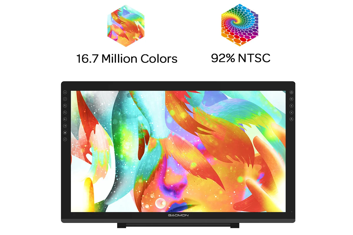 Gaomon PD2200 21.5 Inch Graphics Tablet Anti-Glare Full Lamination Screen Display with 8 Touch Keys Support ±60° Tilt Function