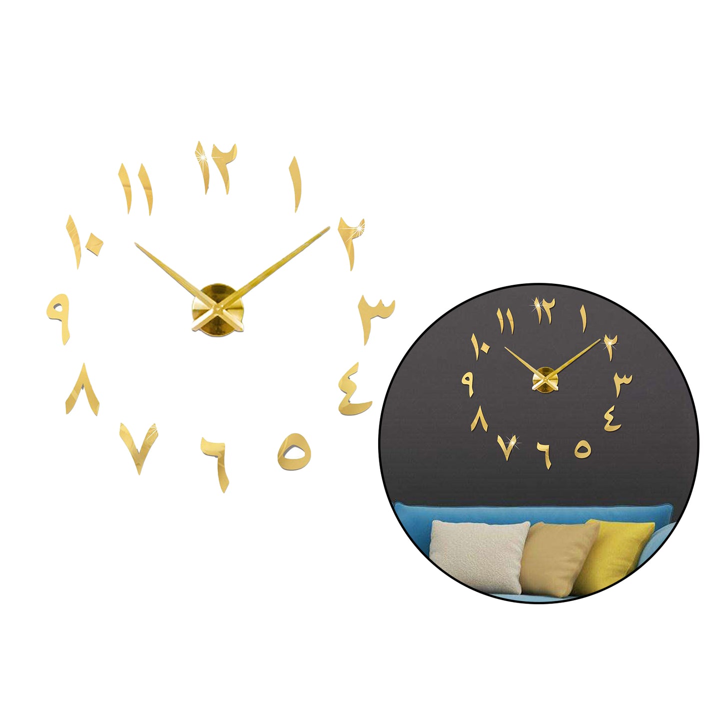 MagiDeal 1050851 3D DIY Wanduhr - Ø80cm Acryl Plastik