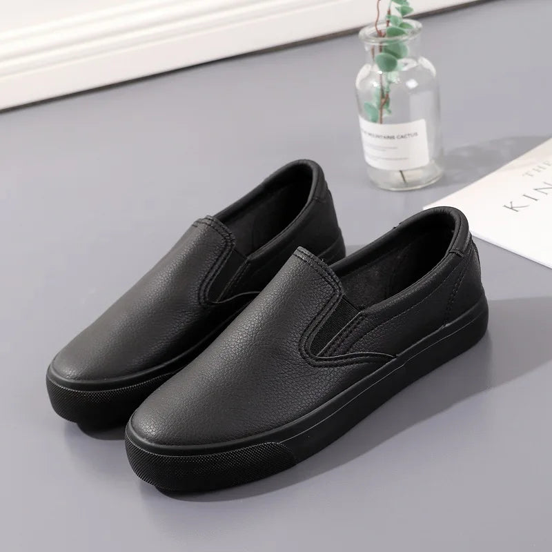 Fashion White Leather Women Chunky Sneakers White Shoes Tenis Feminino Zapatos De Mujer Platform Women Casual Shoes