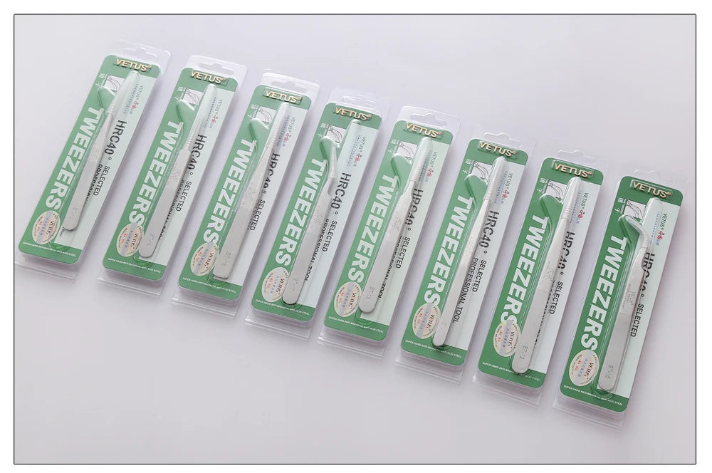 Makeup Professional Eyelash Tweezers 3D Volume Eyelash Extension Tweezer Fan Lash Eyebrow Tweezers VETUS Excellent Closure