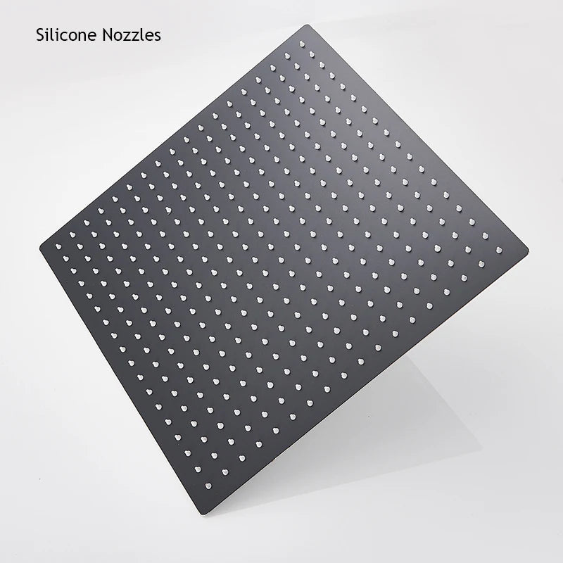 Shower Head 16 Inch Luxury Ultrathin Rainfall Shower Head Stainless Steel Chrome Nickel Bathroom Faucet Accessory