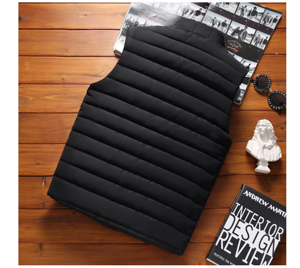 Aiwetin Weste Stehkragen Warm - Baumwolle, 5XL, Kurz