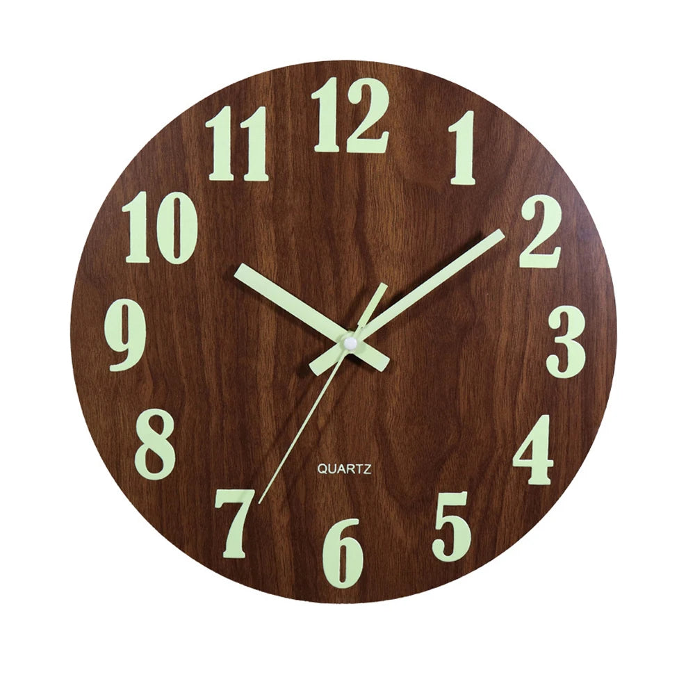 Combination Separates Leuchtende Wanduhr - 30cm Bambus