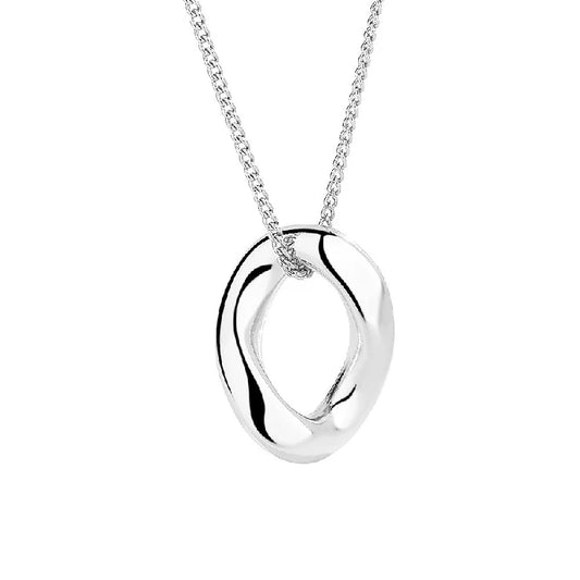 Trendy Women Necklace 925 Silver Jewelry Accessories Irregular Round Shape Pendant for Wedding Party Engagement Gift Wholesale