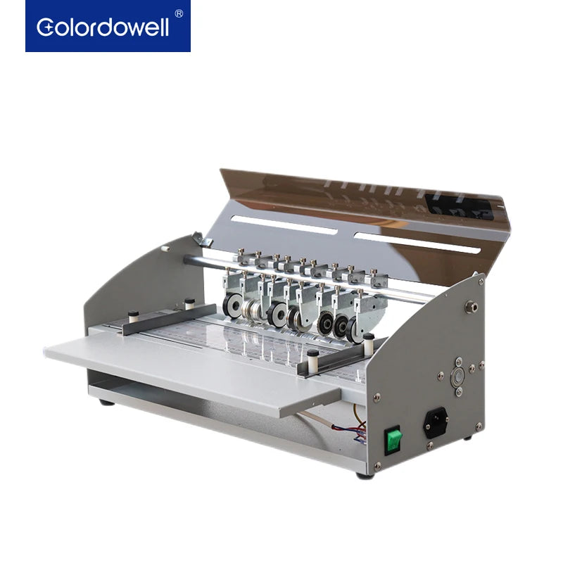 SH500 Desktop Electric Paper Creasing Machine 470mm/18'' Width With Cutting Blade for Paper Processing