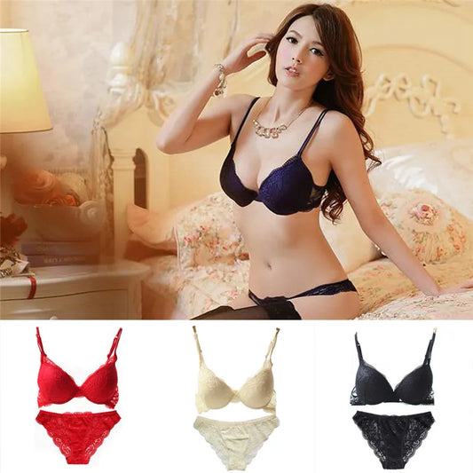 HIRIGIN Newest Womens Push Up Embroidery elegant Lace Floral Bra Sets Panties Underwear 5 Colors