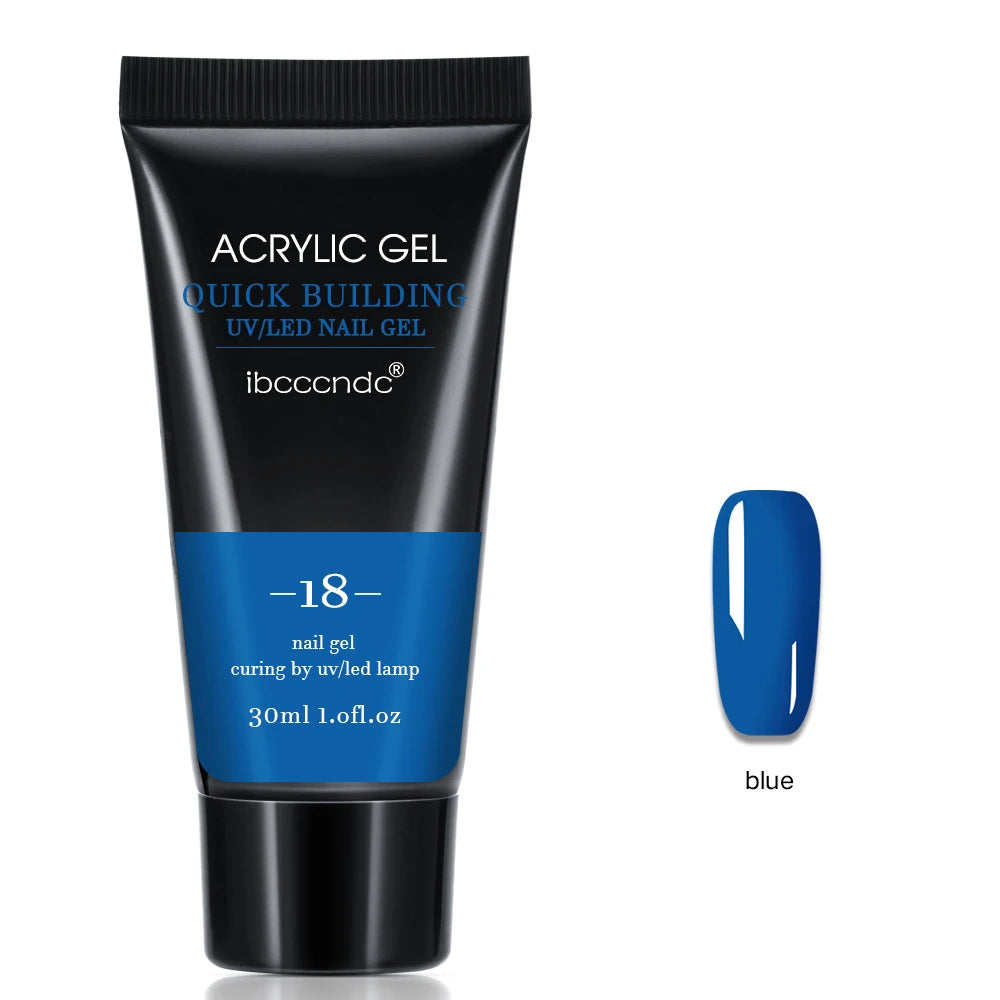 Gel de unghii 2025: 30ml acrilic dur, transparent - Colecție UV LED