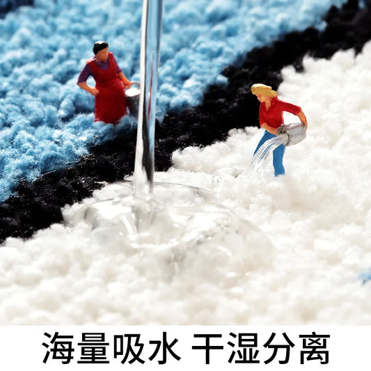 Dywaniki podłogowe z miękkiego materiału, dywaniki chłonne do łazienki, maty antypoślizgowe do łazienki