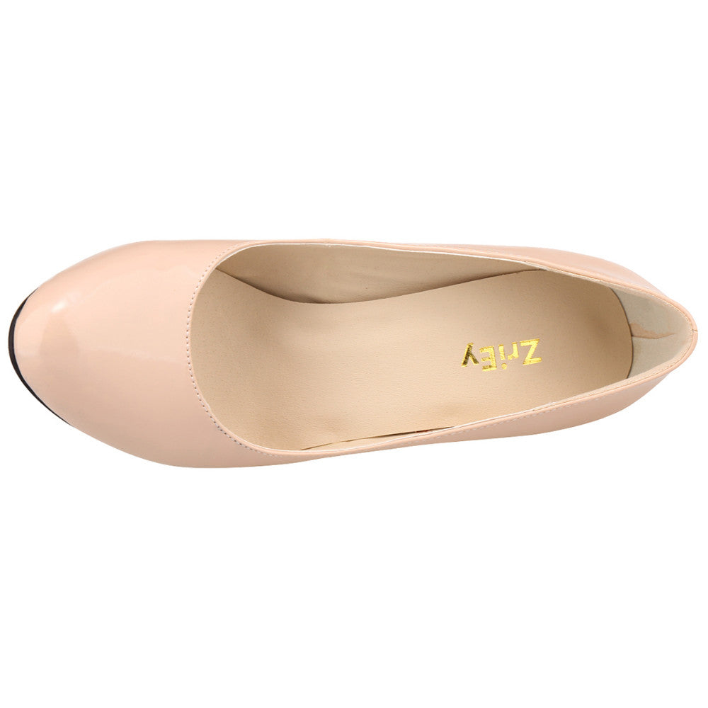 Women Wedges High Heels Pumps Shoes Elegant Spring Casual White Nude Platform Heeled Office Party Wedding Shoes Large Size 42