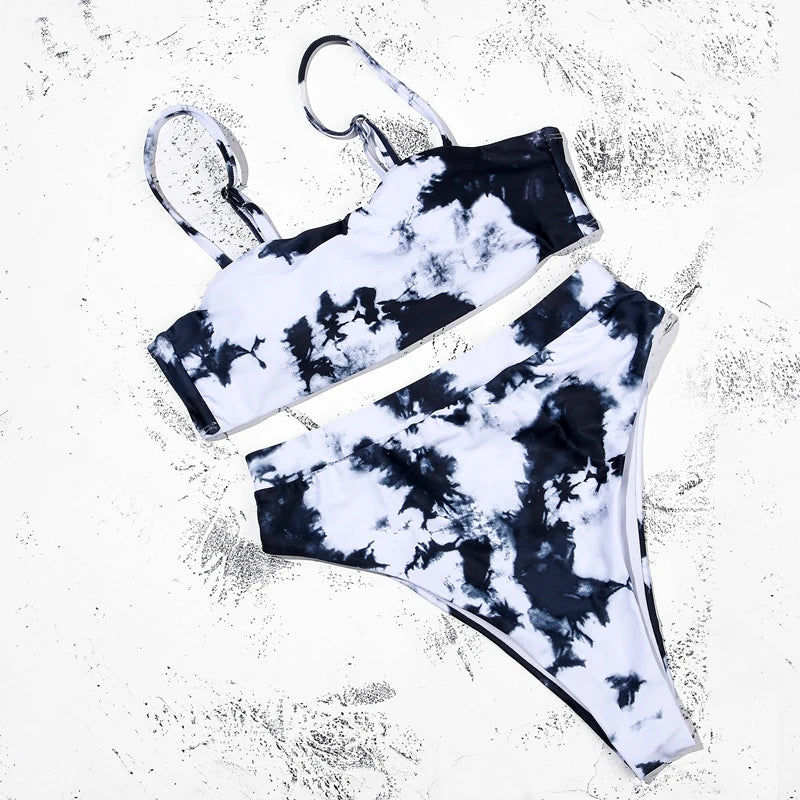 ZTVitality Elegant Bikinis 2025: Solid Verbesserte Unterstützung Wire-Free Design Street Style - Hot Sale Gepolstert BH Träger High Waist Schnallen-Verschluss 10 Farben