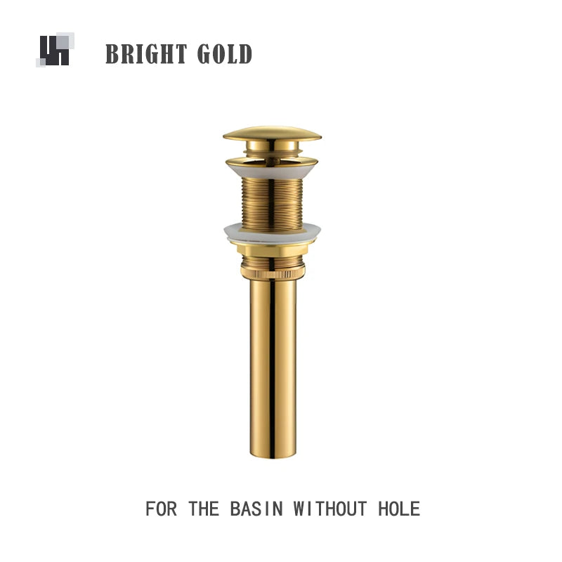 bonderis Pop Up Drain Matt Schwarz - Messing, ohne Überlauf