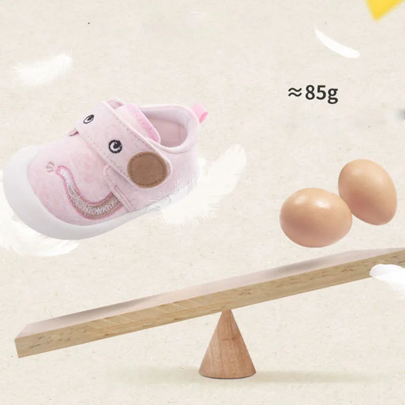 Frühling Herbst Baby Schuhe 2025 - Neugeborene Elefant Cartoon Erste Laufschuhe - Jungen Mädchen Rutschfest Weiche Sohle 0-1J