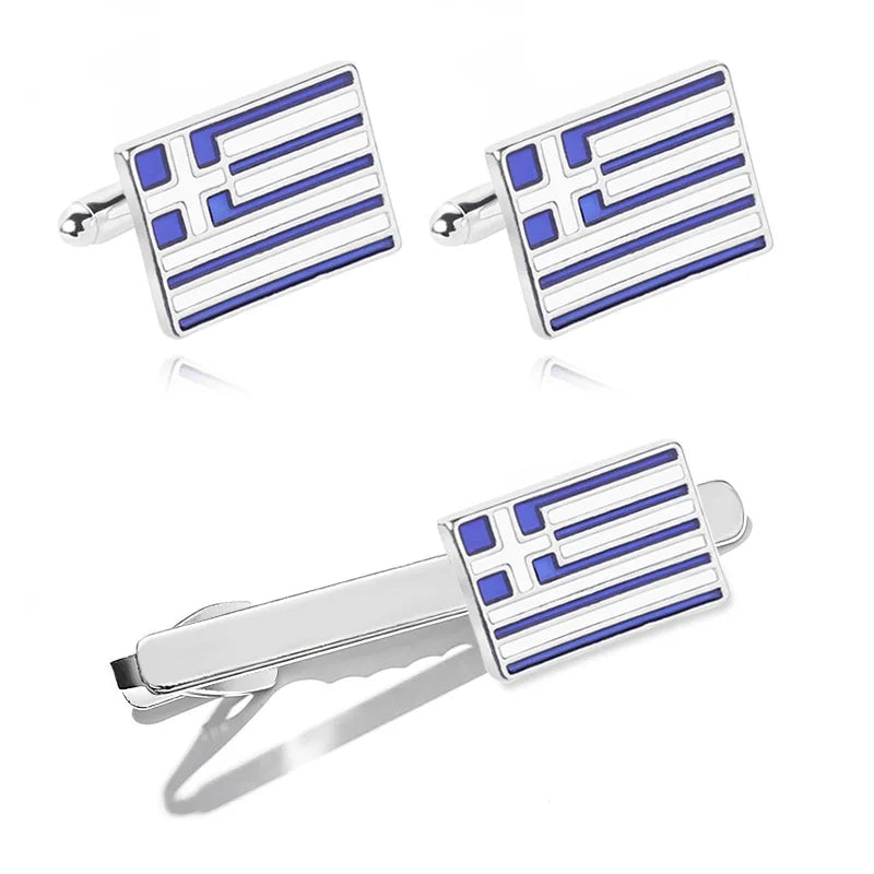 Fashion Business Hemd Ärmel Dekorative Buttons 2025 - Klassisch Geometrisch Tie Clips Manschettenknöpfe Set - Herren Luxus Schmuck Geschenk